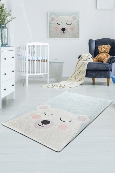 ASIR Koberec 100 x 160 BEAR biely