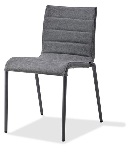 Cane-line Stohovateľná jedálenská stolička Core, Cane-line, 50x63x83 cm, rám hliníkový farba grey, výplet vonkajšia látka AirTouch grey, je možné kúpiť len po 2 ks