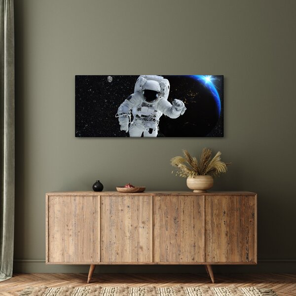 Obraz - Astronaut vo vesmíre (120x50 cm)