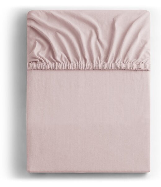 Svetloružová napínacia plachta jersey 140x200 cm Amber – Restilo