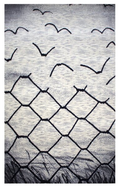 ASIR Koberec 150 x 233 FENCE krémová, sivá