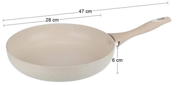 Granitová panvica s nepriľnavým povrchom Granita 28 cm - béžová