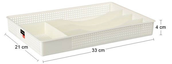 Ažúrový organizér do šuplíka Elly - krémová