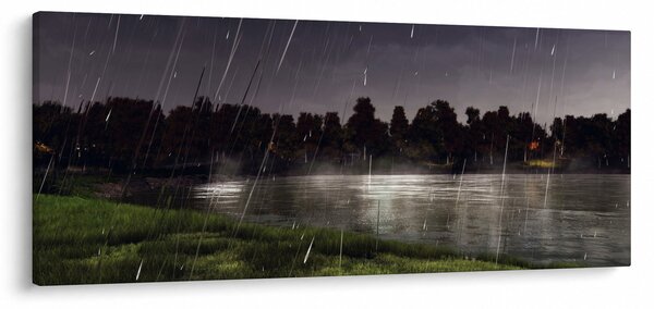 Obraz - Daždivý večer (120x50 cm)