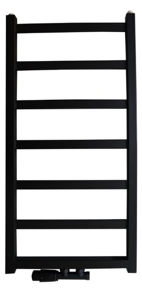 Regnis DEX, vykurovacie teleso 430x730mm so stredovým pripojením 50mm, 396W, čierna matná, DEX70/40/D5/BLACK