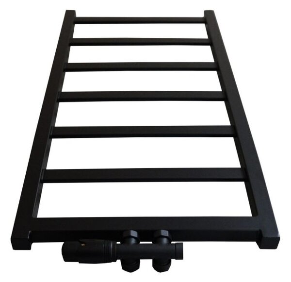 Regnis DEX, vykurovacie teleso 430x730mm so stredovým pripojením 50mm, 396W, čierna matná, DEX70/40/D5/BLACK