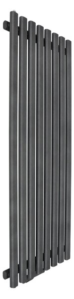 Regnis Lazur LA, vykurovacie teleso 540x1000mm so stredovým pripojením 50mm, 766W, čierna matná, LAZURLA/1000/540/D5/BLACK