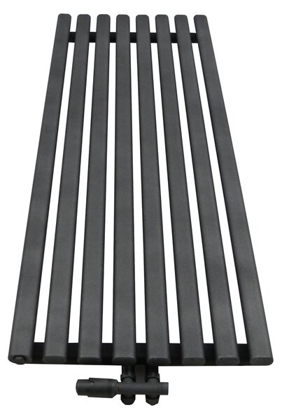 Regnis Lazur LA, vykurovacie teleso 540x1000mm so stredovým pripojením 50mm, 766W, čierna matná, LAZURLA/1000/540/D5/BLACK