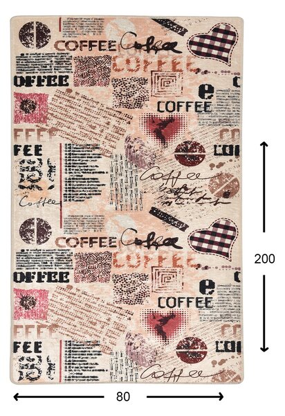 ASIR Koberec 80 x 200 béžová COFFEE
