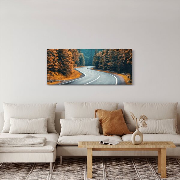 Obraz - Kľukatá cesta (120x50 cm)