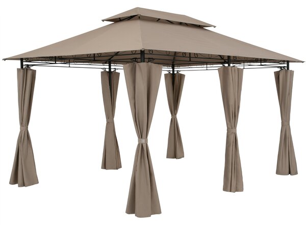 Záhradný altánok Topas 4x3 m - taupe