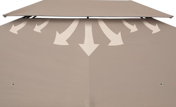 Záhradný altánok Topas 4x3 m - taupe
