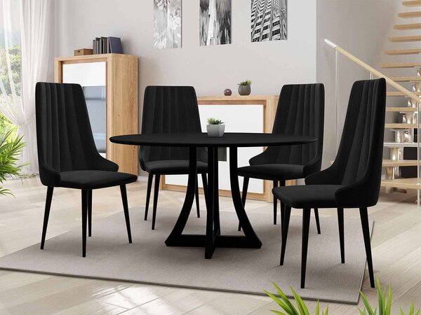 Mirjan24 Moderná čalúnená stolička Frigene 07, Farby: čierna, Potah: Magic Velvet 2250 5903211142277
