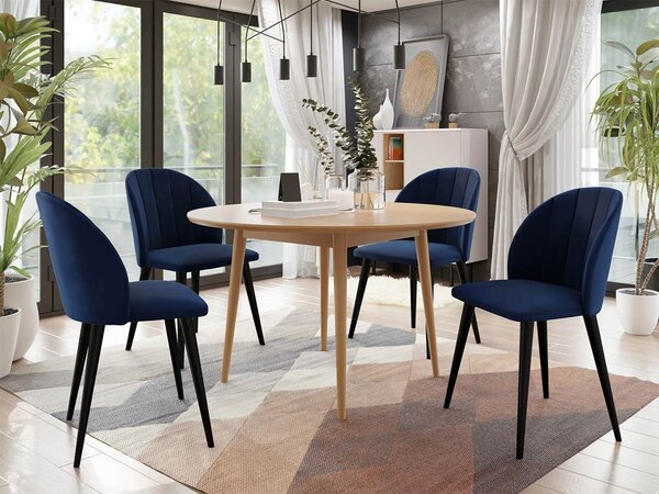 Mirjan24 Čalúnená jedálenská stolička ST100, Farby: čierna, Potah: Magic Velvet 2250 5903211142338