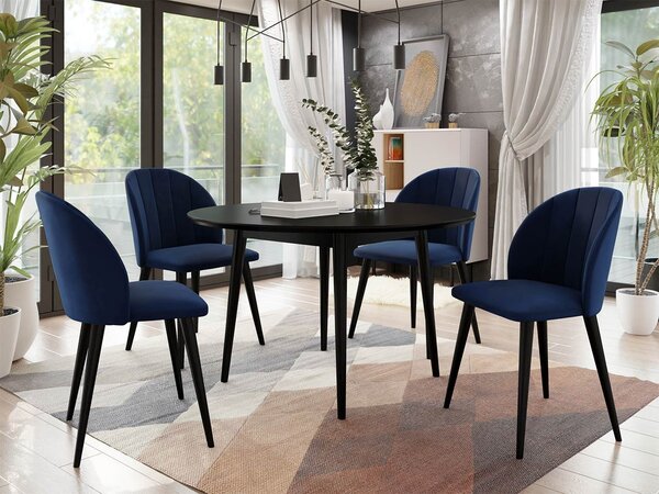 Mirjan24 Čalúnená jedálenská stolička ST100, Farby: čierna, Potah: Magic Velvet 2250 5903211142338