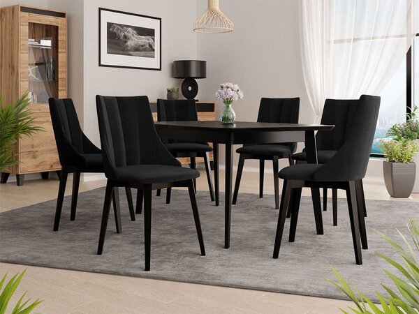 Mirjan24 Rozkladací stôl Botiler 140x80 so 6 stoličkami ST97 07, Farby: natura, Potah: Magic Velvet 2250 5903211163050