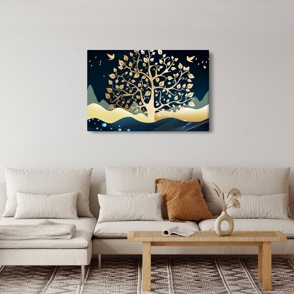 Obraz zlatého stromu (90x60 cm)