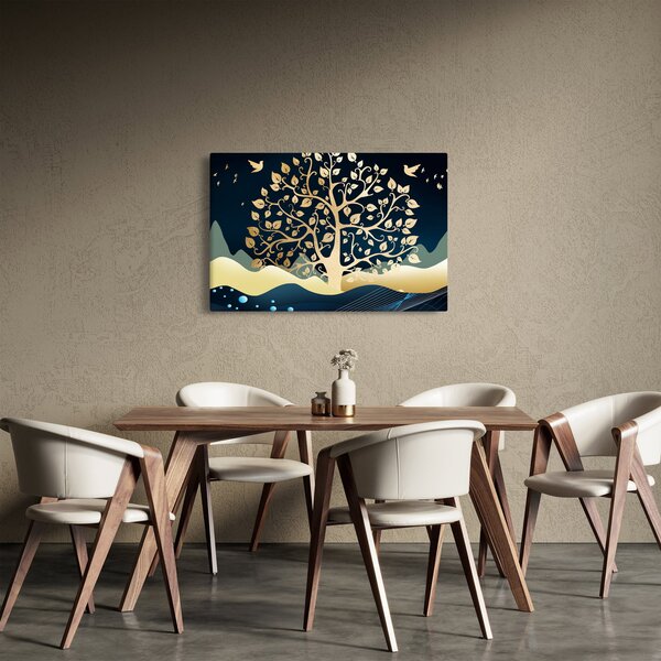 Obraz zlatého stromu (90x60 cm)