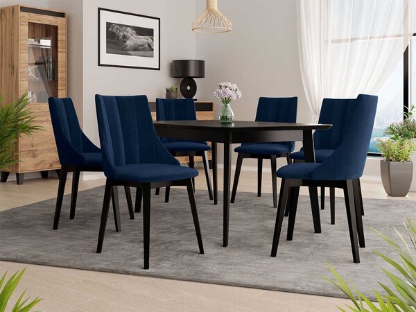 Mirjan24 Rozkladací stôl Botiler 140x80 so 6 stoličkami ST97 07, Farby: natura, Potah: Magic Velvet 2250 5903211163050