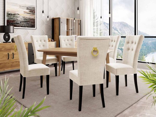 Mirjan24 Čalúnená jedálenská stolička ST67 + klopadlo, Farby: chrom, Farby: biela polomatná, Potah: Magic Velvet 2258 5903211143496