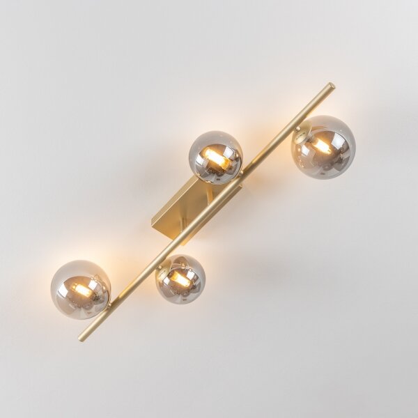 Brilagi - LED Prisadený luster MILLA 4xG9/3W/230V zlatá/dymová