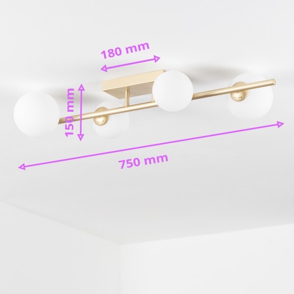 Brilagi - LED Prisadený luster MILLA 4xG9/3W/230V zlatá/biela