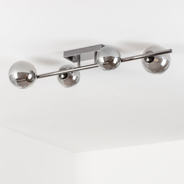 Brilagi - LED prisadený luster MILLA 4xG9/3W/230V čierny chróm/dymová