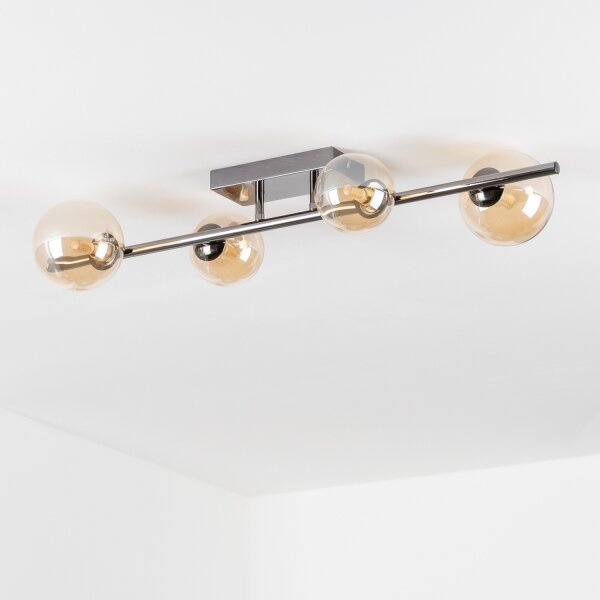 Brilagi - LED Prisadený luster MILLA 4xG9/3W/230V čierny chróm/zlatá