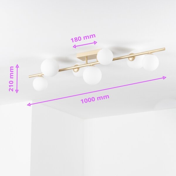 Brilagi - LED Prisadený luster MILLA 7xG9/3W/230V zlatá/biela