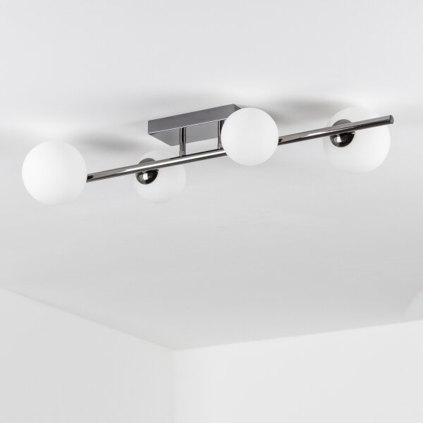 Brilagi - LED prisadený luster MILLA 4xG9/3W/230V čierny chróm/biela