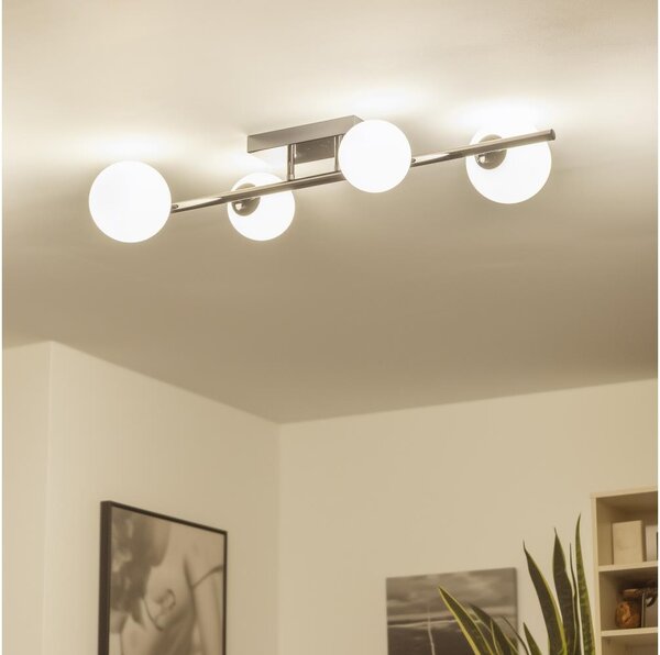 Brilagi - LED prisadený luster MILLA 4xG9/3W/230V čierny chróm/biela