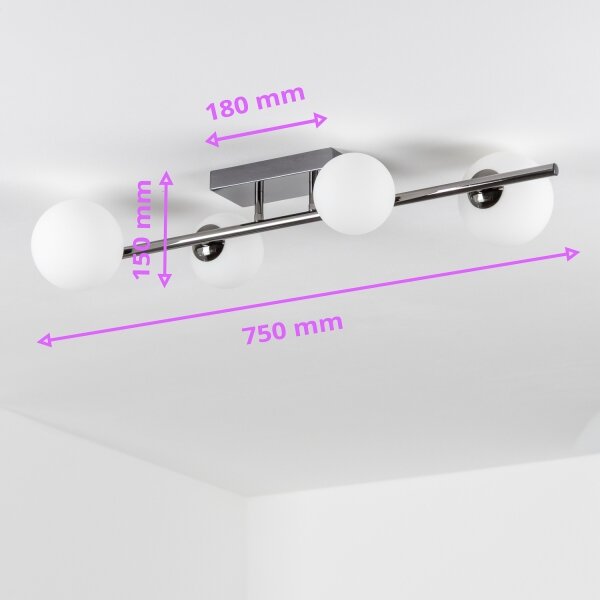Brilagi - LED prisadený luster MILLA 4xG9/3W/230V čierny chróm/biela