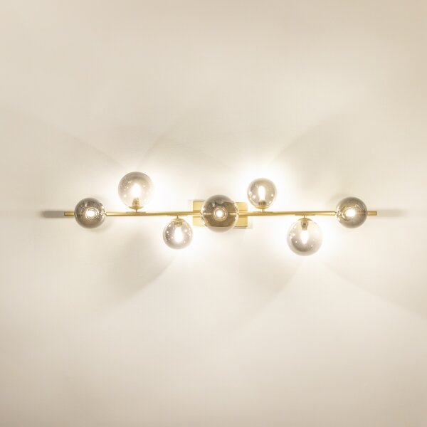 Brilagi - LED Prisadený luster MILLA 7xG9/3W/230V zlatá/dymová