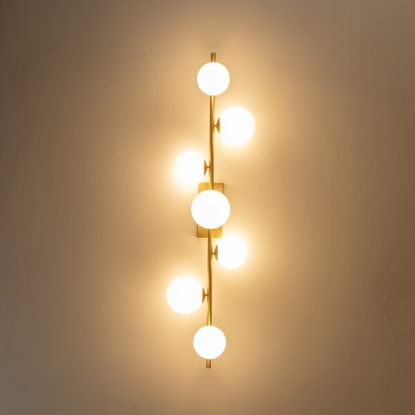 Brilagi - LED Prisadený luster MILLA 7xG9/3W/230V zlatá/biela