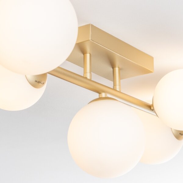 Brilagi - LED Prisadený luster MILLA 7xG9/3W/230V zlatá/biela