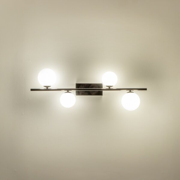 Brilagi - LED prisadený luster MILLA 4xG9/3W/230V čierny chróm/biela