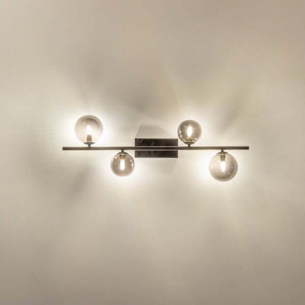 Brilagi - LED prisadený luster MILLA 4xG9/3W/230V čierny chróm/dymová