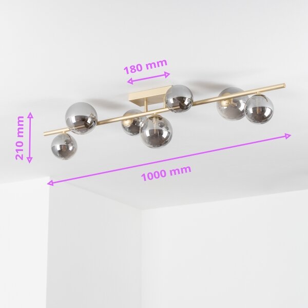 Brilagi - LED Prisadený luster MILLA 7xG9/3W/230V zlatá/dymová