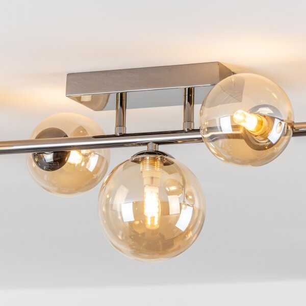 Brilagi - LED Prisadený luster MILLA 7xG9/3W/230V čierny chróm/zlatá