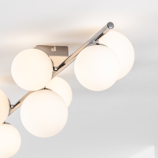 Brilagi - LED Prisadený luster MILLA 7xG9/3W/230V čierny chróm/biela