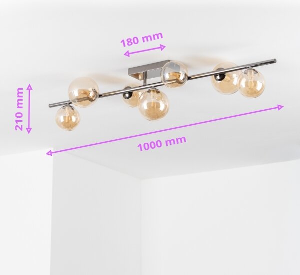 Brilagi - LED Prisadený luster MILLA 7xG9/3W/230V čierny chróm/zlatá