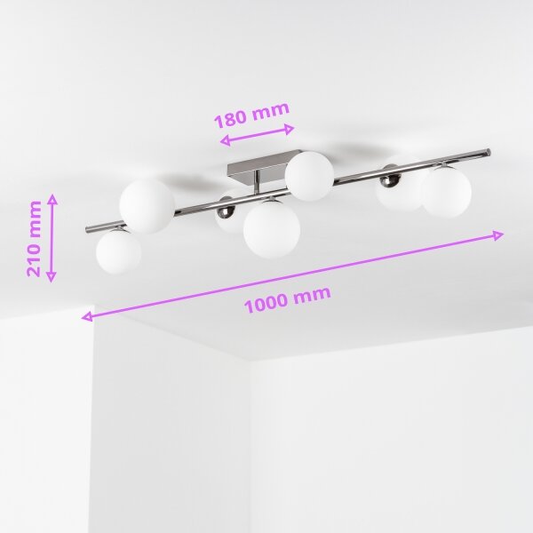 Brilagi - LED Prisadený luster MILLA 7xG9/3W/230V čierny chróm/biela