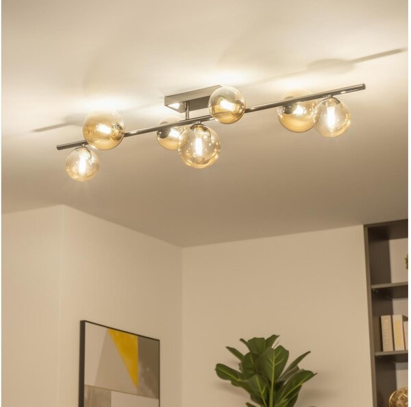 Brilagi - LED Prisadený luster MILLA 7xG9/3W/230V čierny chróm/zlatá