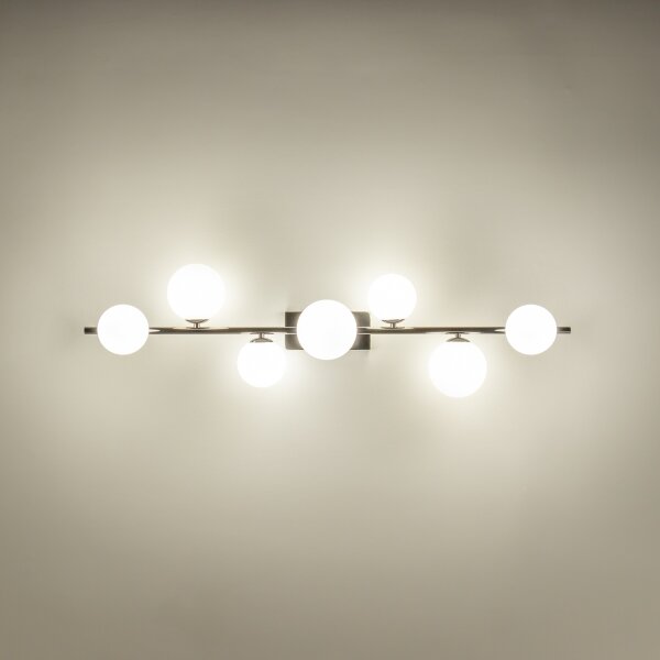 Brilagi - LED Prisadený luster MILLA 7xG9/3W/230V čierny chróm/biela