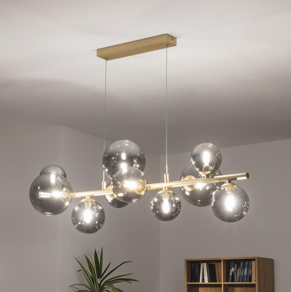 Brilagi - LED Luster na lanku MILLA 10xG9/3W/230V zlatá/dymová