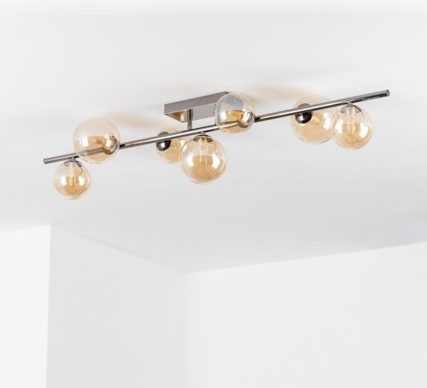 Brilagi - LED Prisadený luster MILLA 7xG9/3W/230V čierny chróm/zlatá