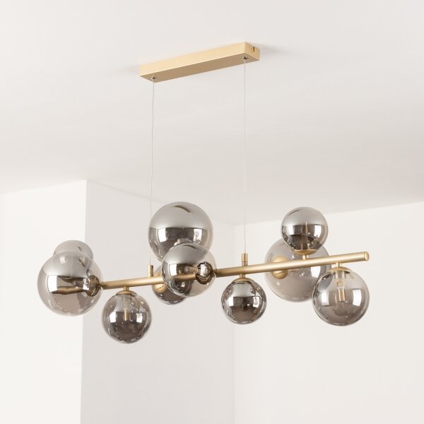 Brilagi - LED Luster na lanku MILLA 10xG9/3W/230V zlatá/dymová