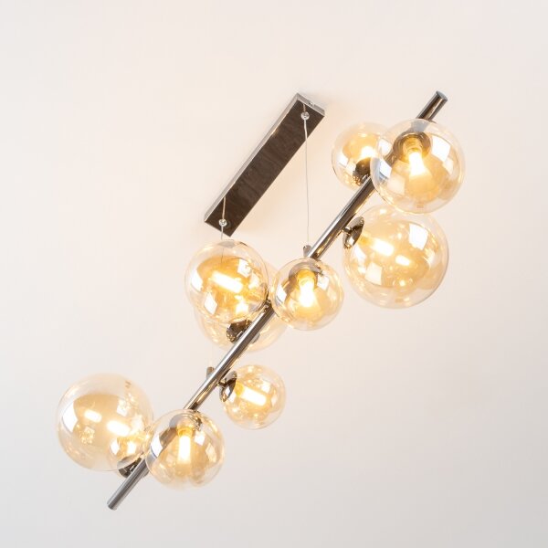 Brilagi - LED luster na lanku MILLA 10xG9/3W/230V čierny chróm/zlatá