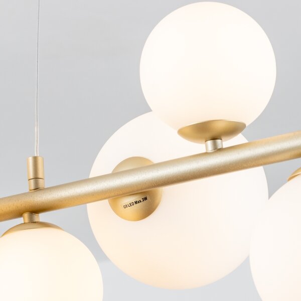 Brilagi - LED Luster na lanku MILLA 10xG9/3W/230V zlatá/biela