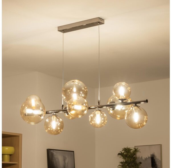Brilagi - LED luster na lanku MILLA 10xG9/3W/230V čierny chróm/zlatá